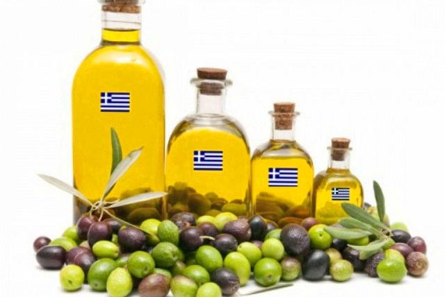 Greek food: Olive oil and olives 